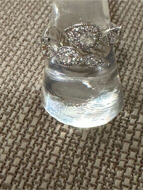 It’s A Whole Mood ring RBP7410 Diamond CZ Rhodium Plating size 9